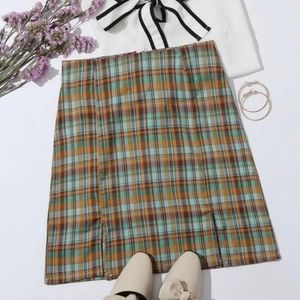 Shein split hem skirt